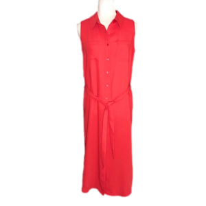 Tabitha Webb red sleeveless dress